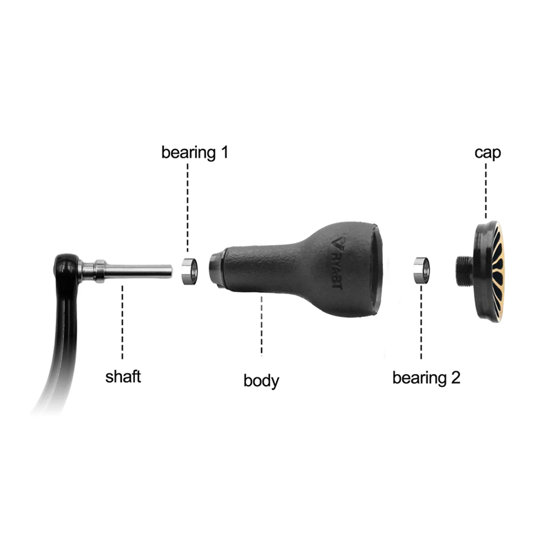 Kenop Hitam TPE 27mm Kompatibe - Shimano Reel Stradic ulasan dan harga